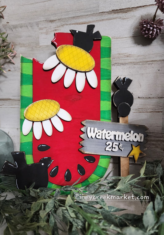 Watermelon and Crows tabletop summer