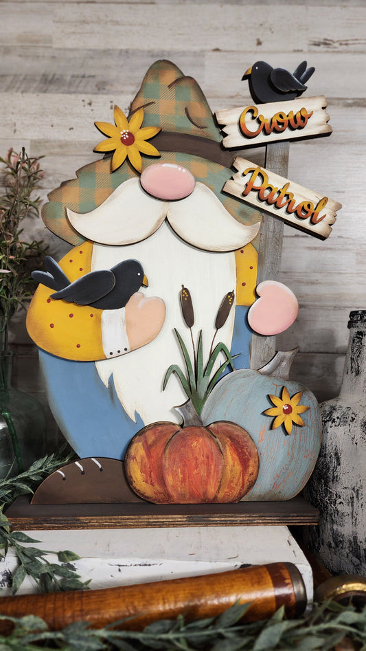 June 17th  Class Kit Fall Scarecrow Gnome with pumpkins and crows!