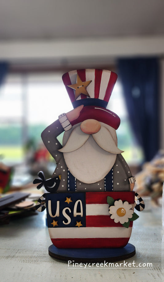 UNCLE SAM Patriotic Gnome