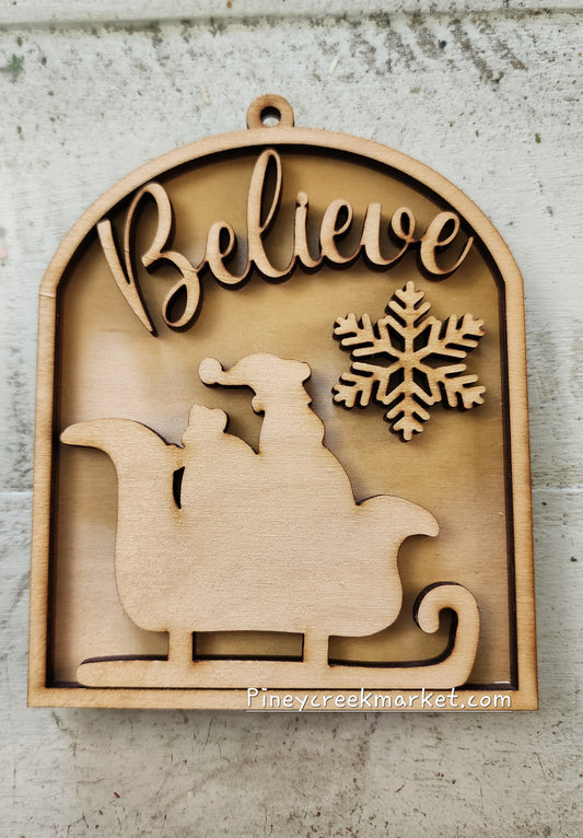 BELIEVE Ornament arch shaped
