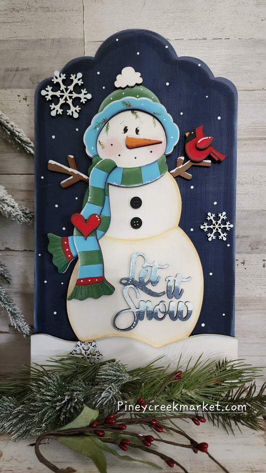 July 15th Class Kit Snowman with beautiful details