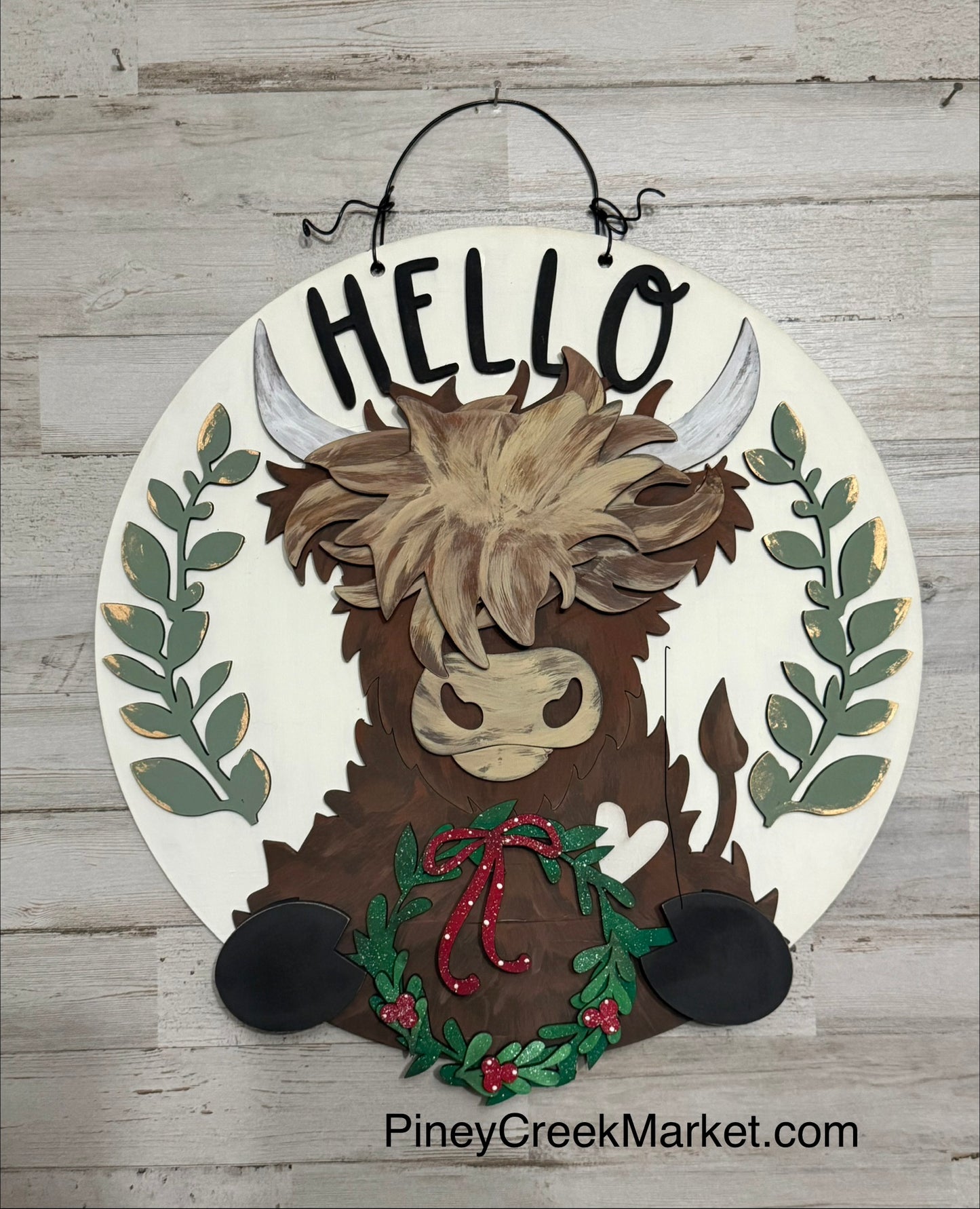 Highland Cow interchangeable door/wall hanger!