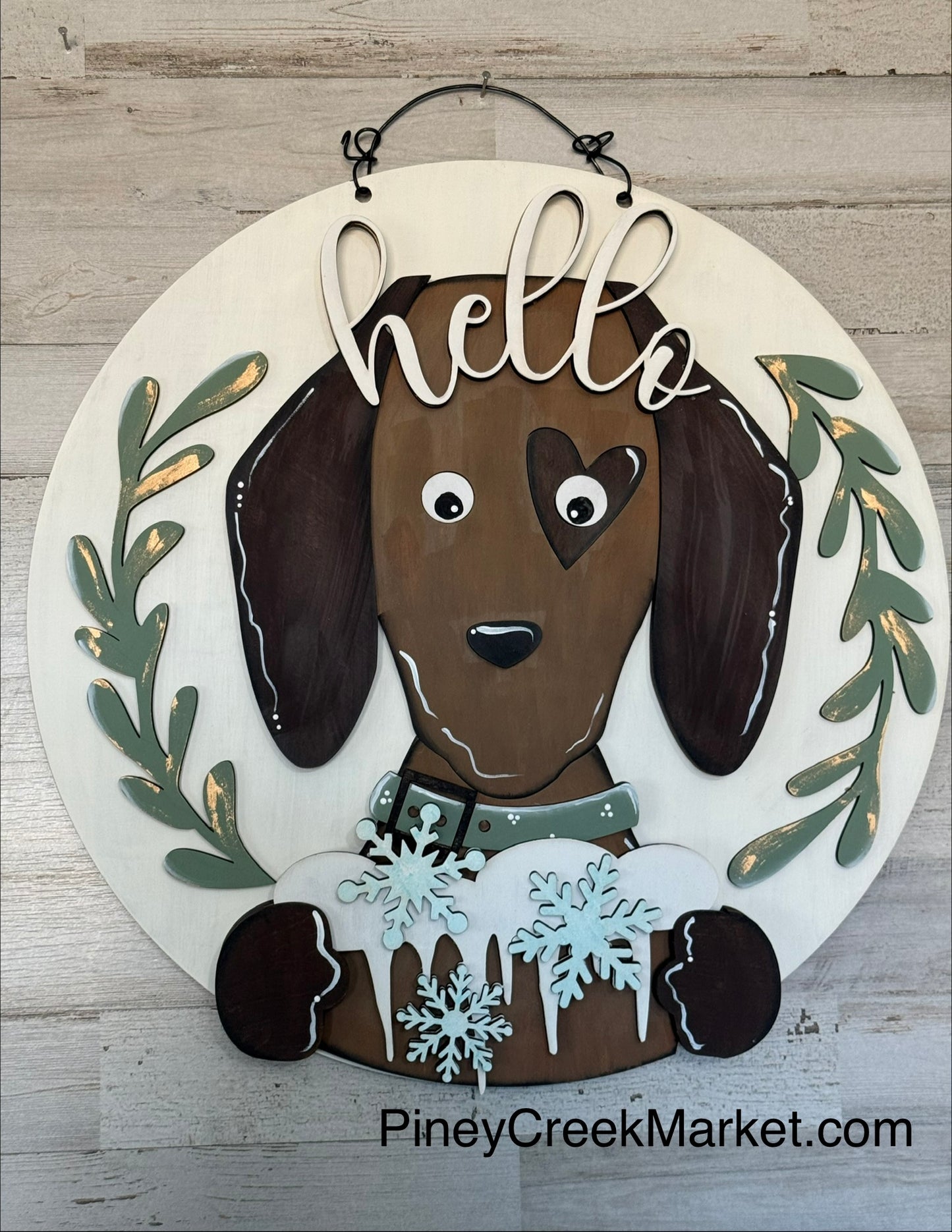 Dog interchangeable door/wall hanger!