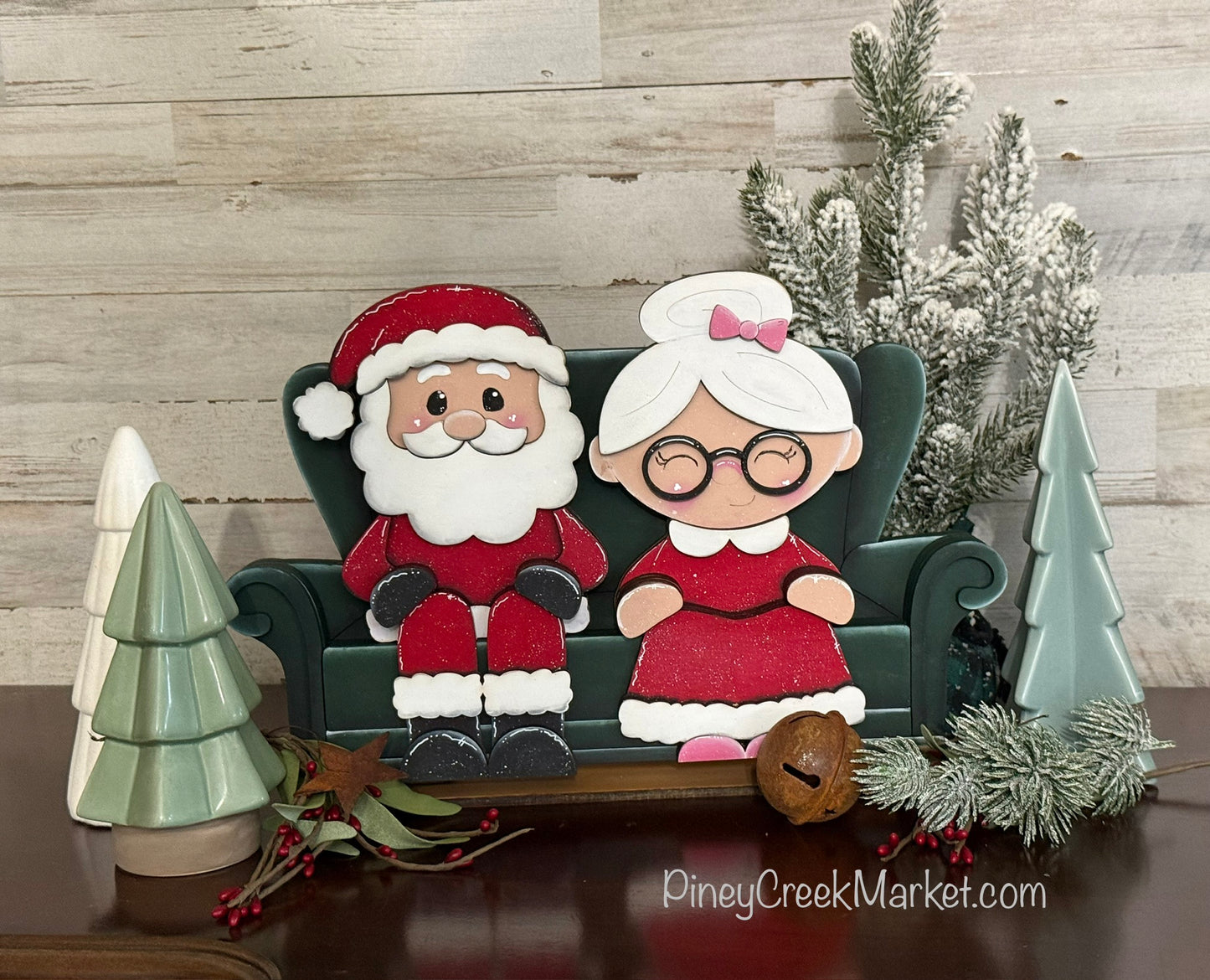 Santa and the Mrs. Claus and the sofa!!! Three piece set!!🎄