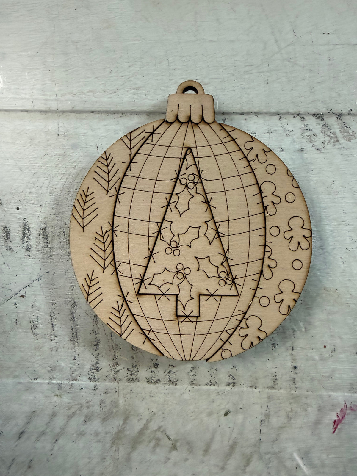 Set of 4 Patchwork Christmas  Ornaments