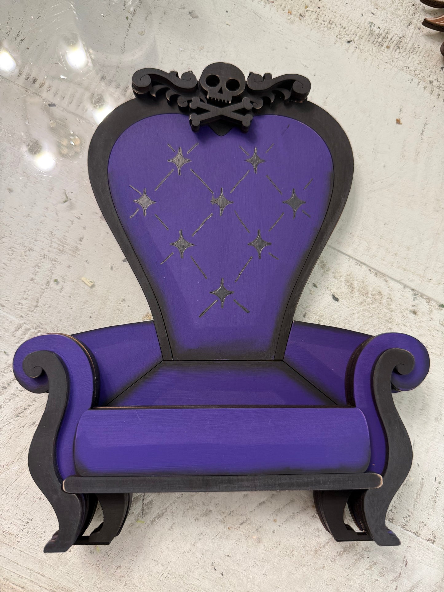 Halloween Sweetie Witch and her Purple Chair