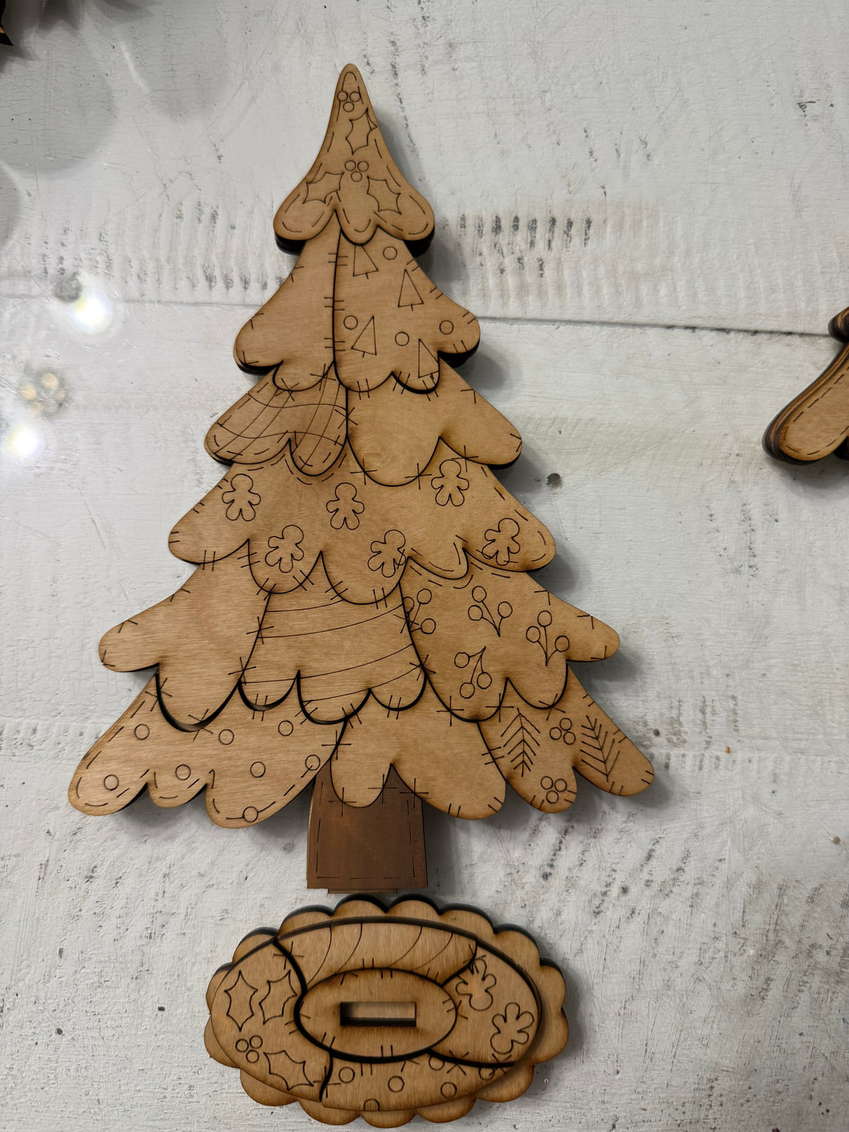 Set of 3 patchwork Christmas trees 🌲