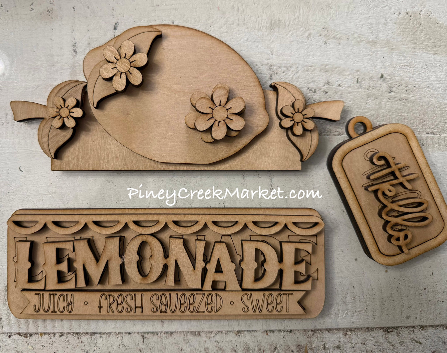 Lemon Interchangeable only. Fits table top kit for the TRUCK, BASKET and the BARN!