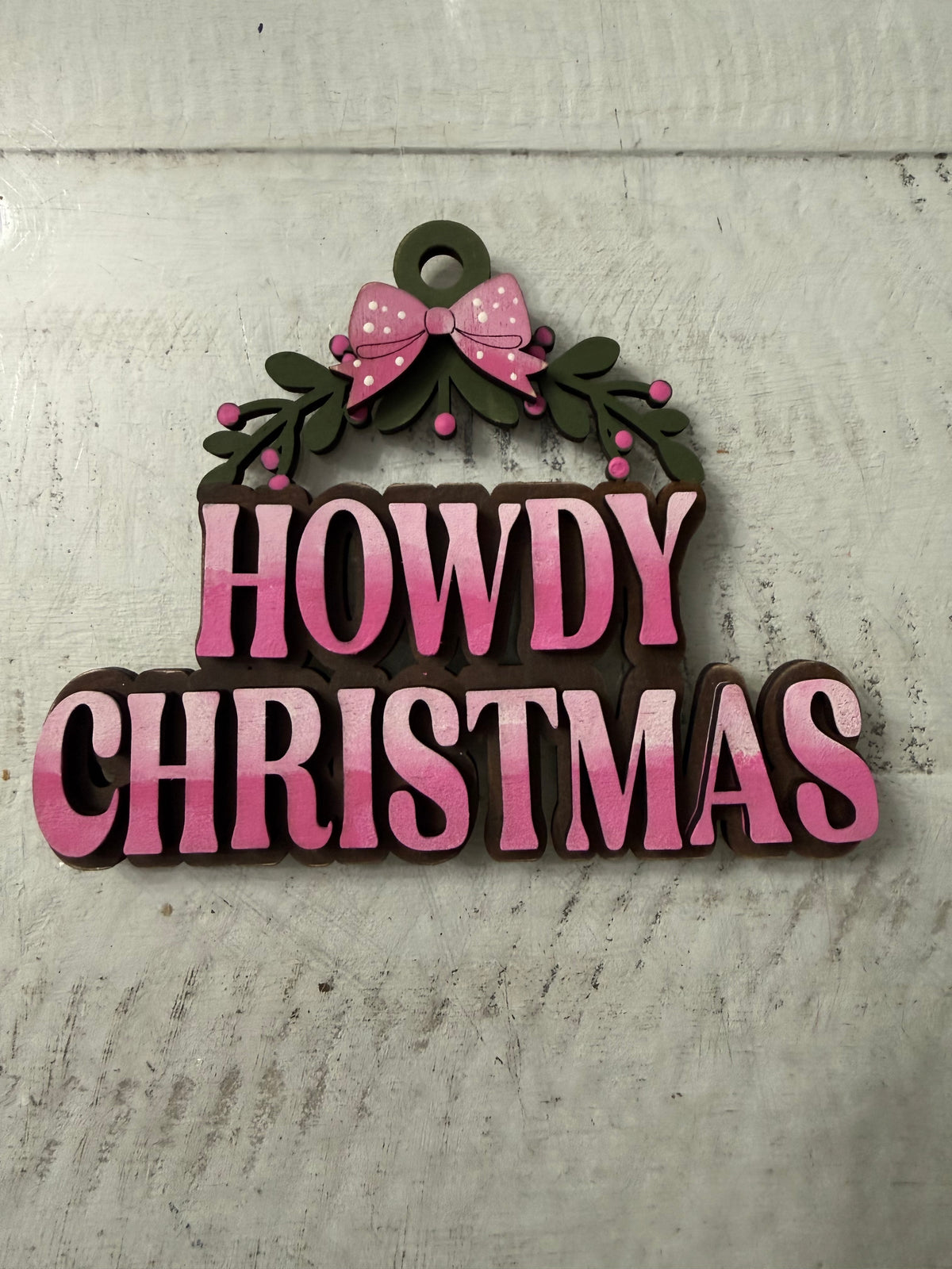 HowdyChristmas!  Ready to paint Ornament
