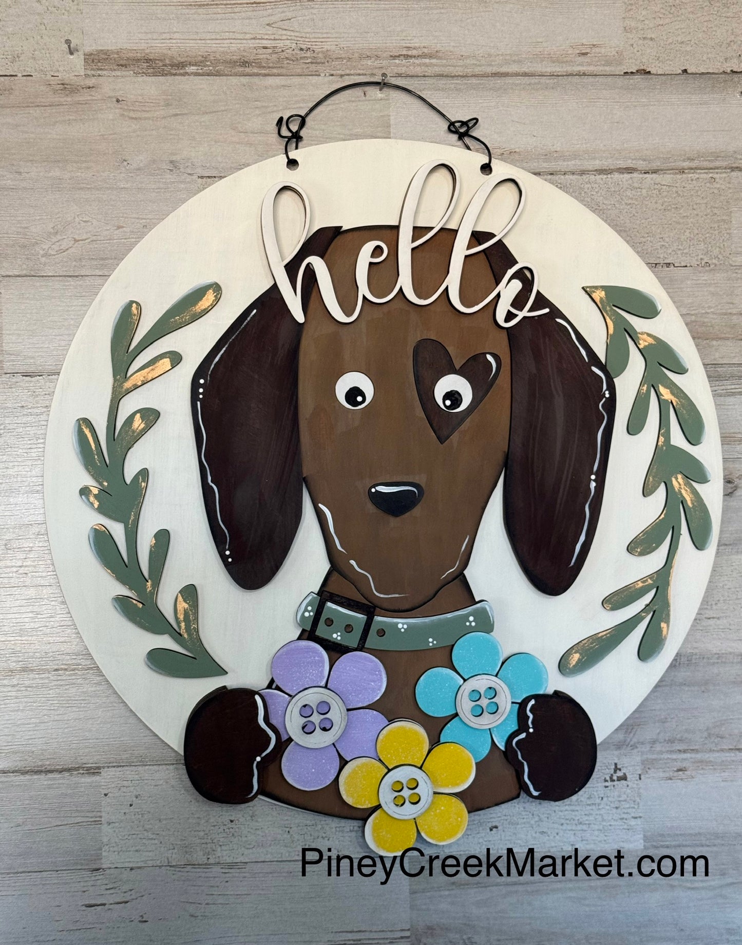 Dog interchangeable door/wall hanger!