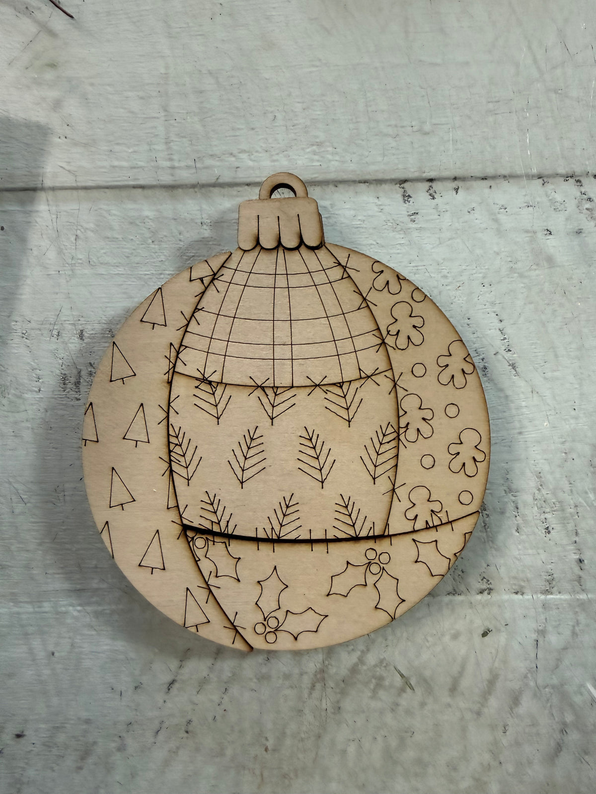 Set of 4 Patchwork Christmas  Ornaments