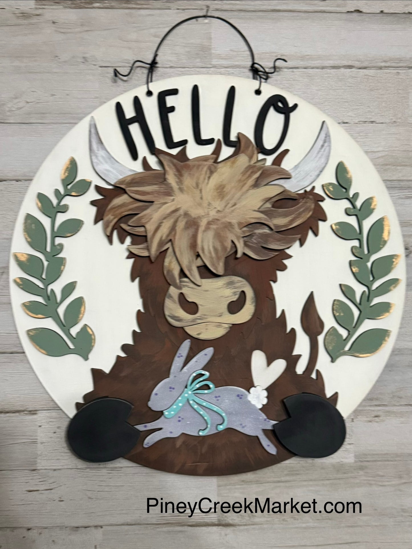 Highland Cow interchangeable door/wall hanger!
