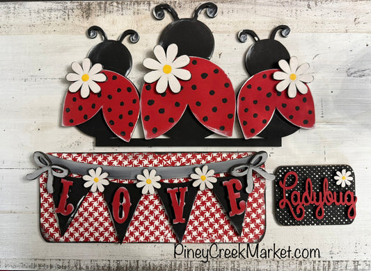 Vintage Truck (table top kit or hanging)add-on fits 12 inch truck Lady Bugs 🐞