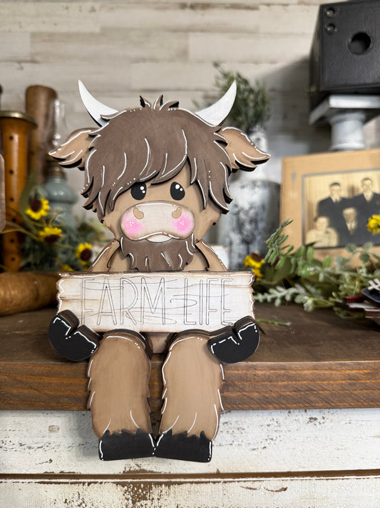 Highland Cow shelf Hanger