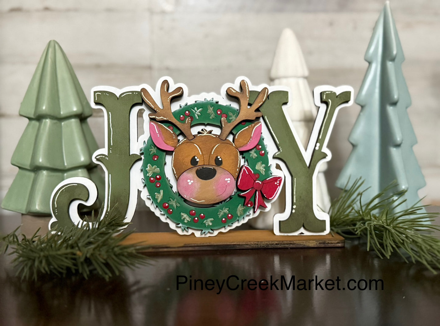 JOY deer table top Christmas decor 🎄