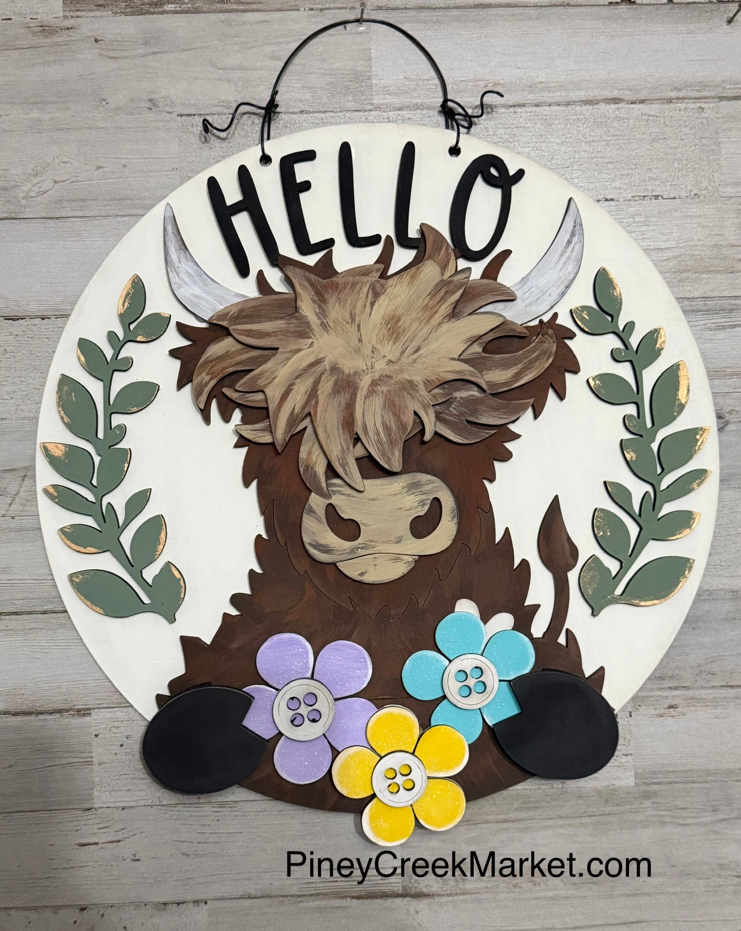 Highland Cow interchangeable door/wall hanger!