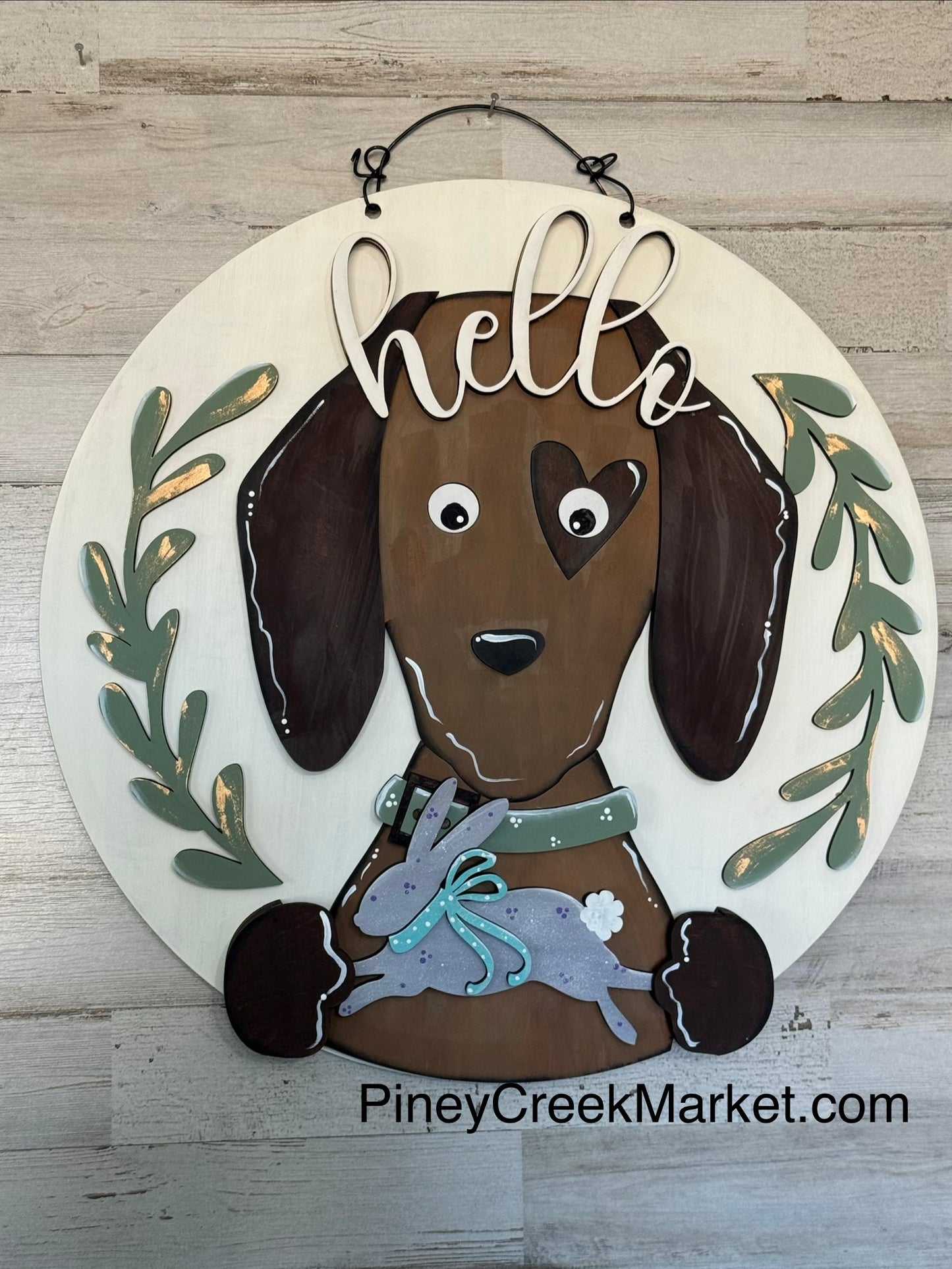 Dog interchangeable door/wall hanger!