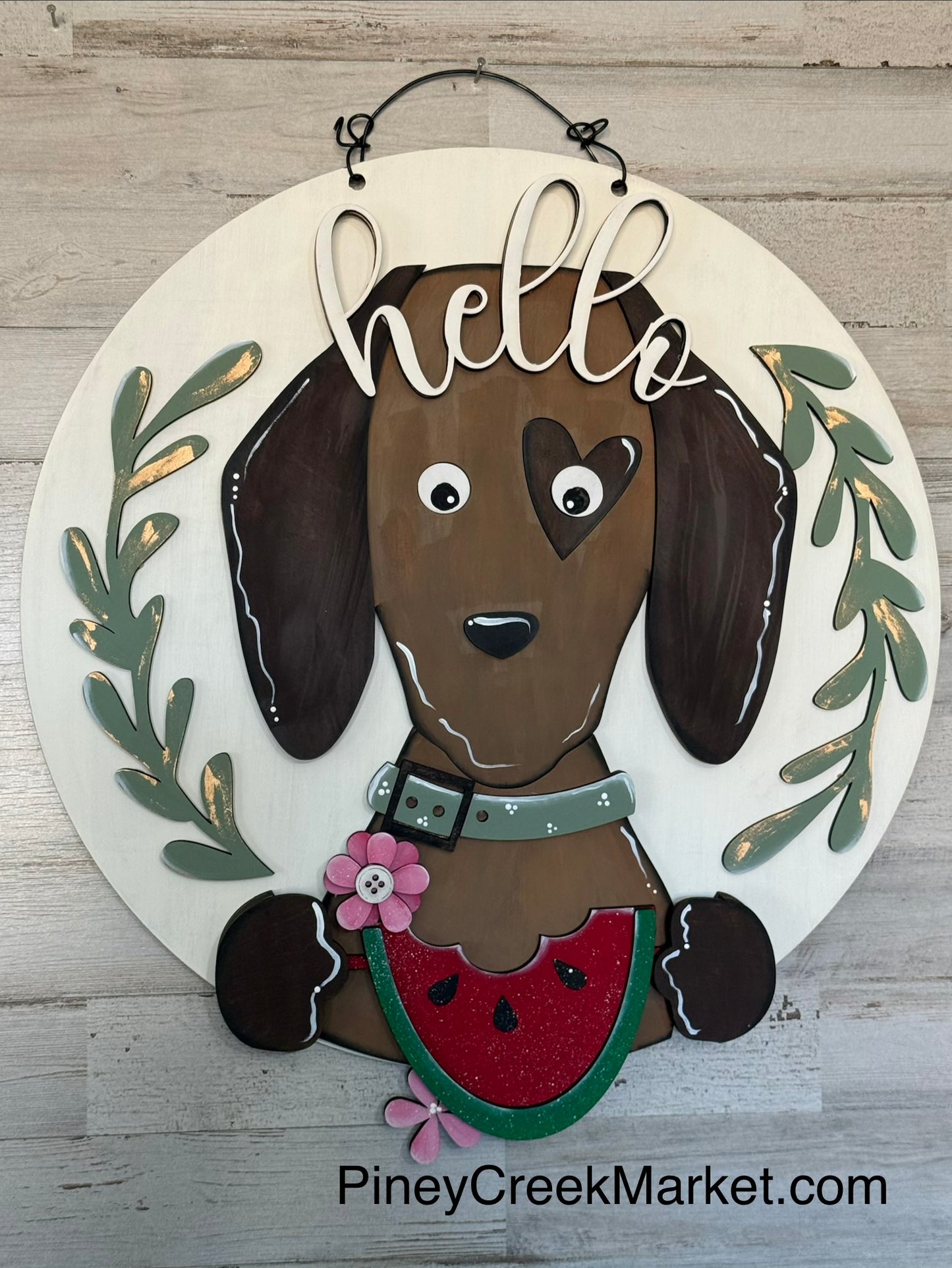 Dog interchangeable door/wall hanger!