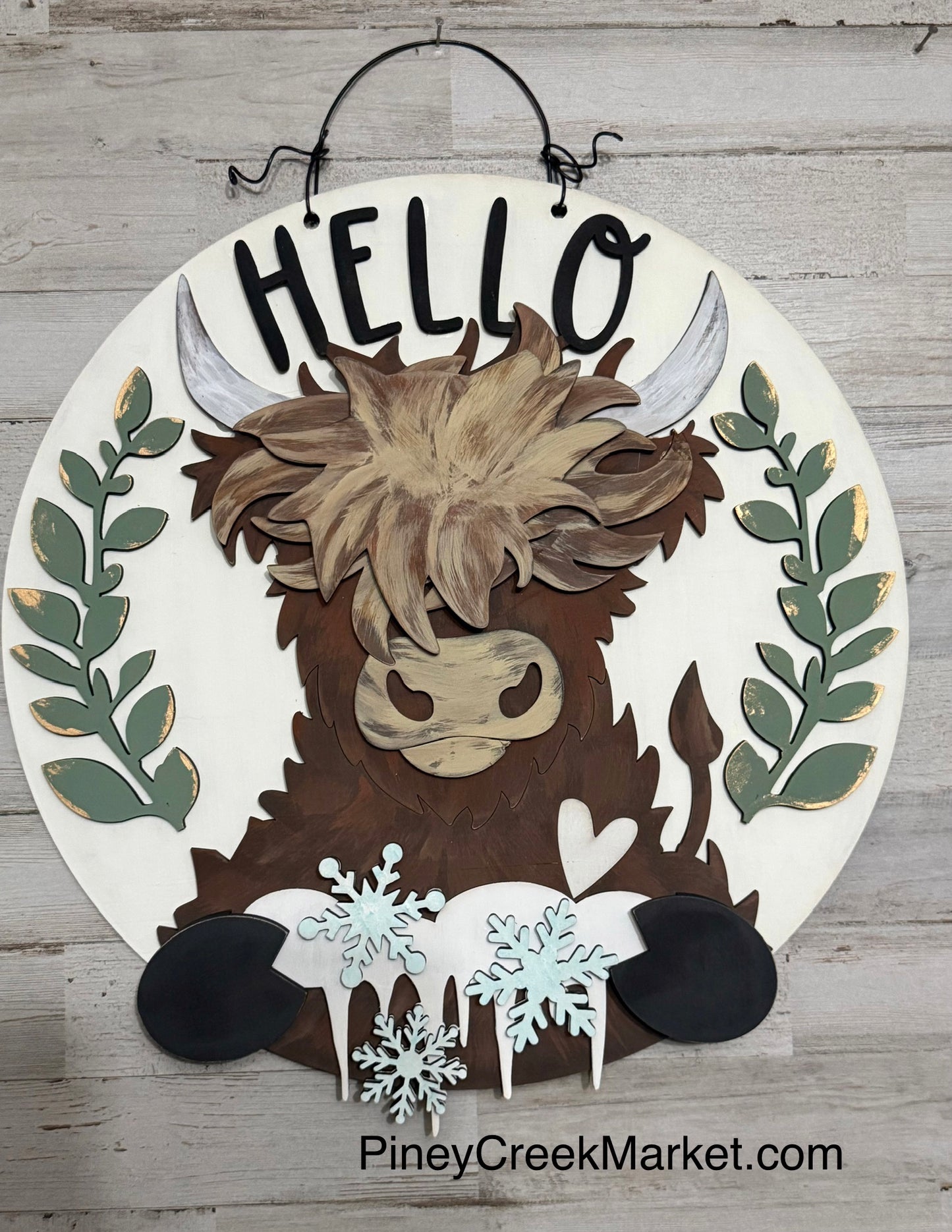 Highland Cow interchangeable door/wall hanger!