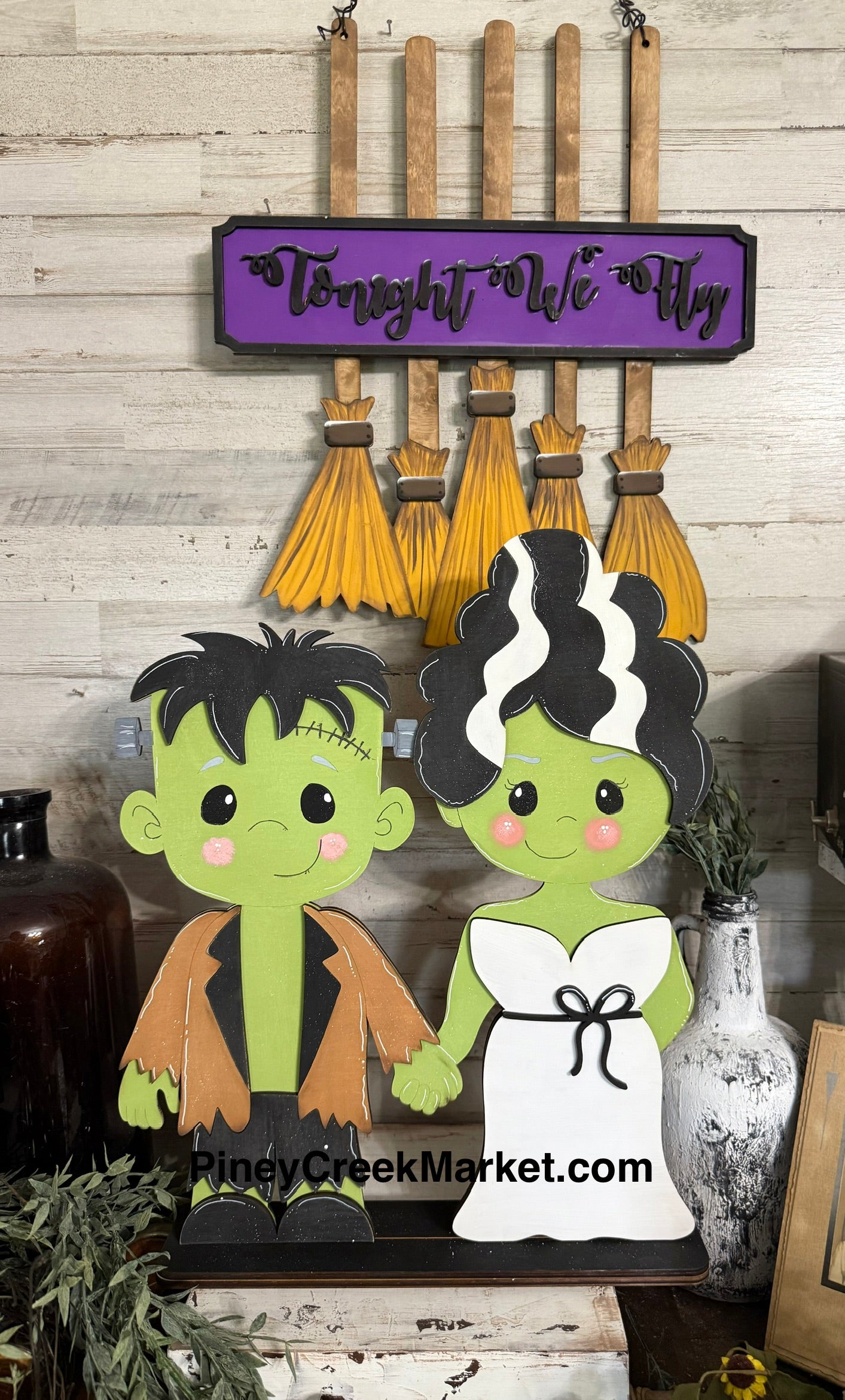 Frankenstein and his Bride Large PORCH SIZE