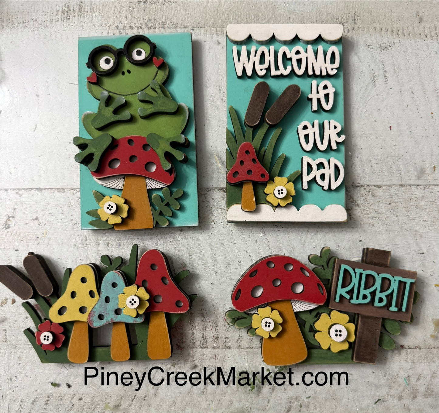 Frog and Mushrooms ! inserts for the New Cabinet !! (other inserts available)