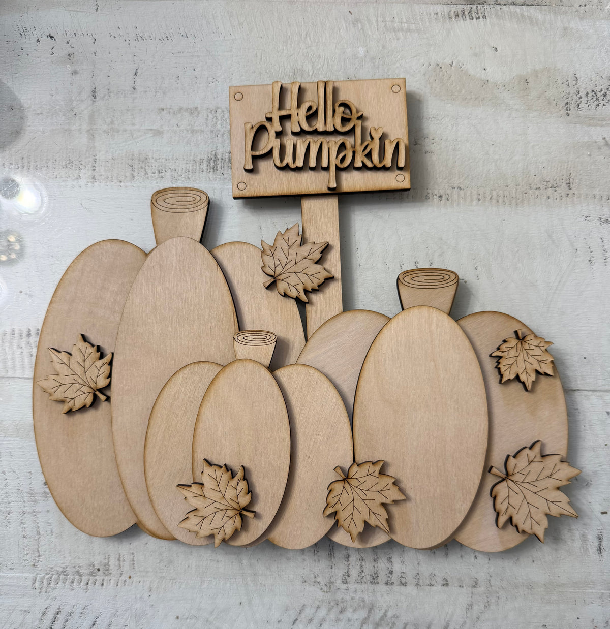 Fall Pumpkins set of three Hello Pumpkin