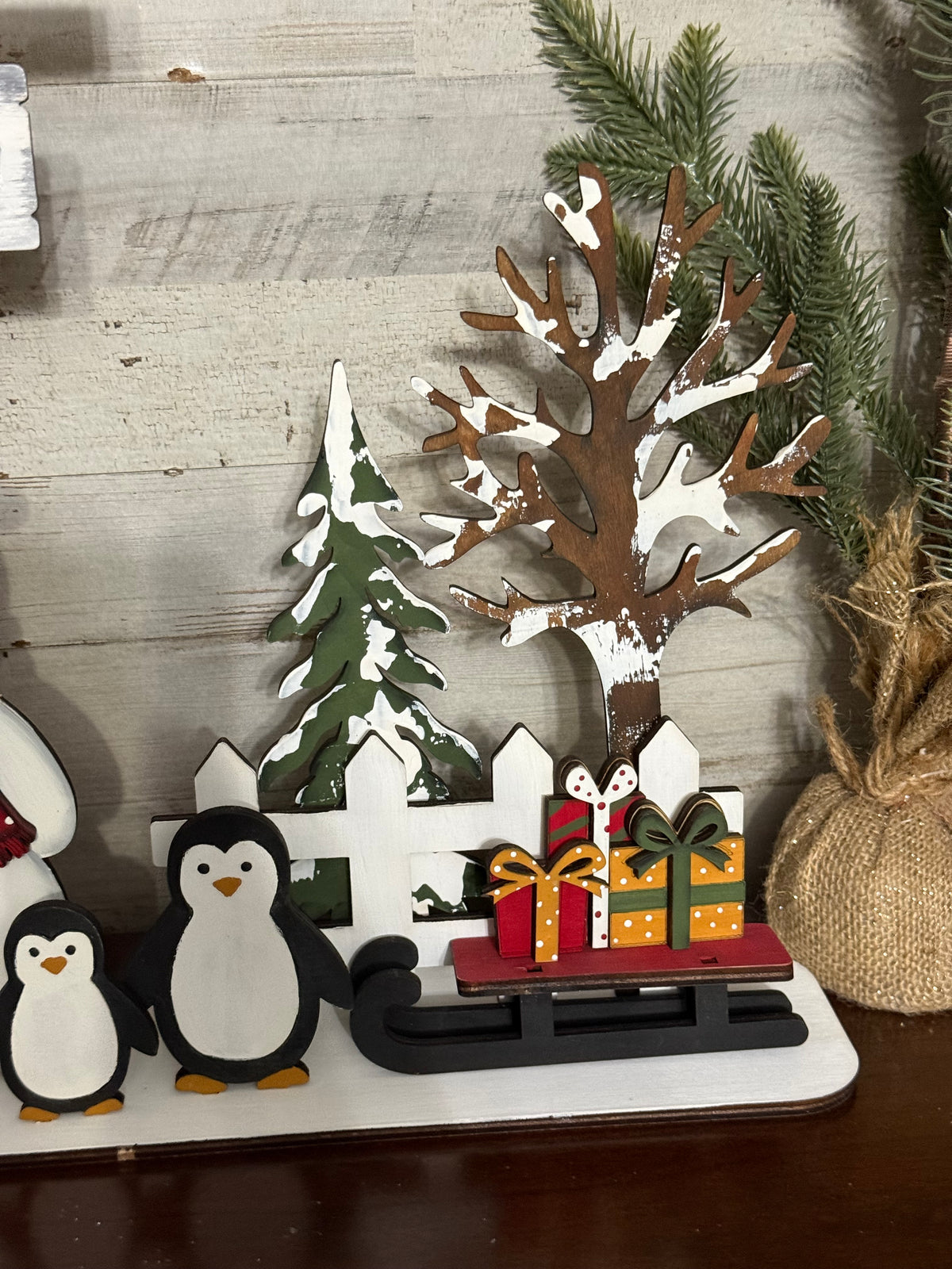 Snowman and Friends woodland scene ☃️❄️⛄️