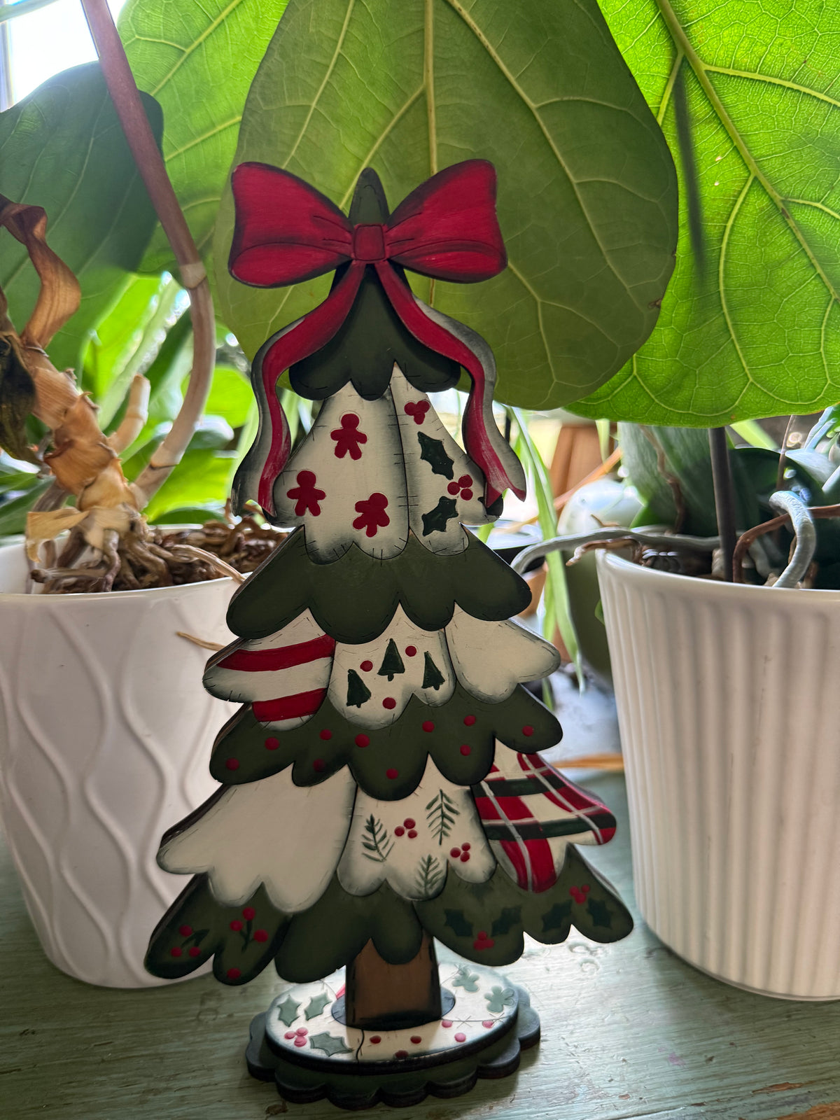 Set of 3 patchwork Christmas trees 🌲