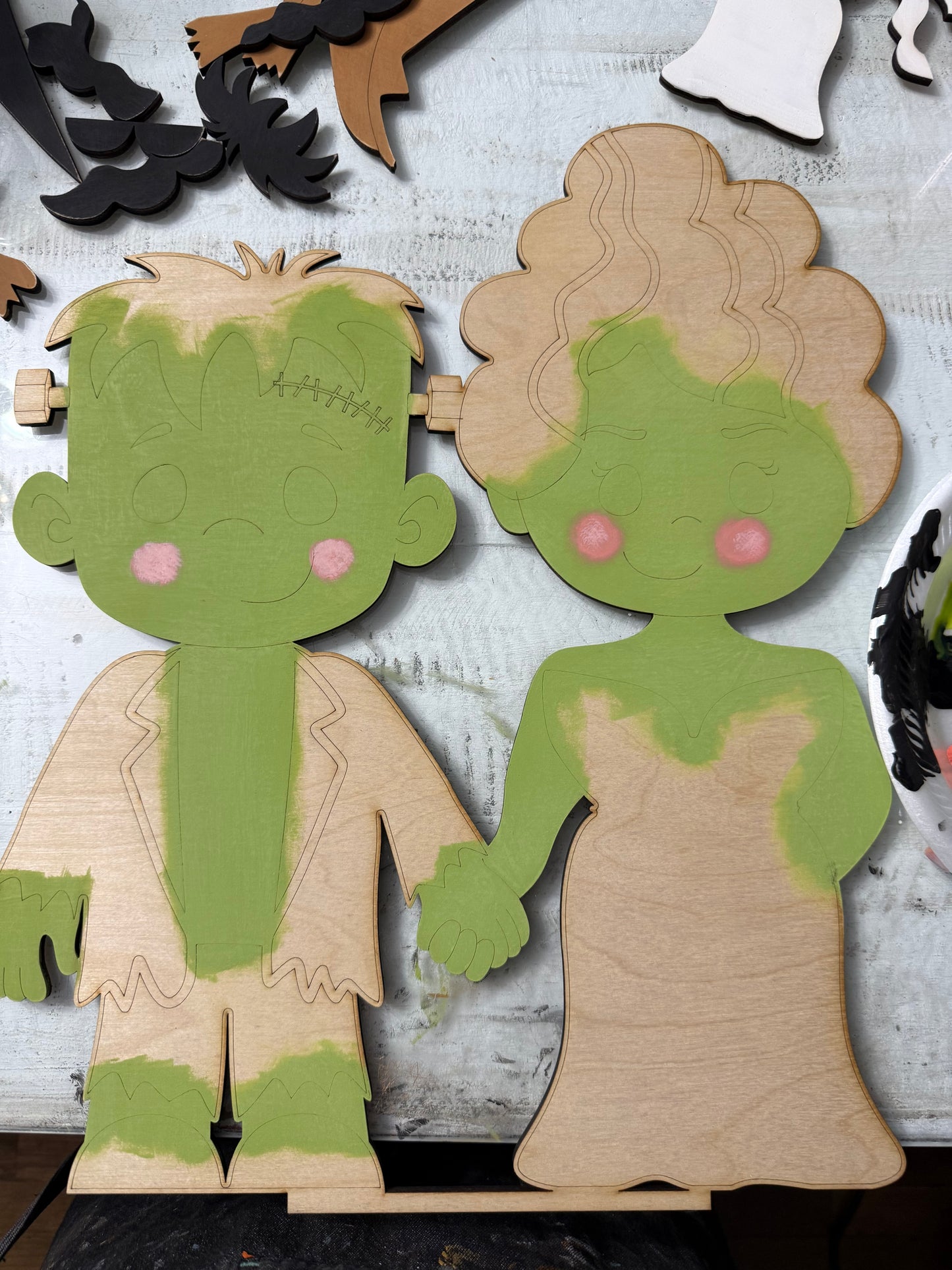 Frankenstein and his Bride Large PORCH SIZE
