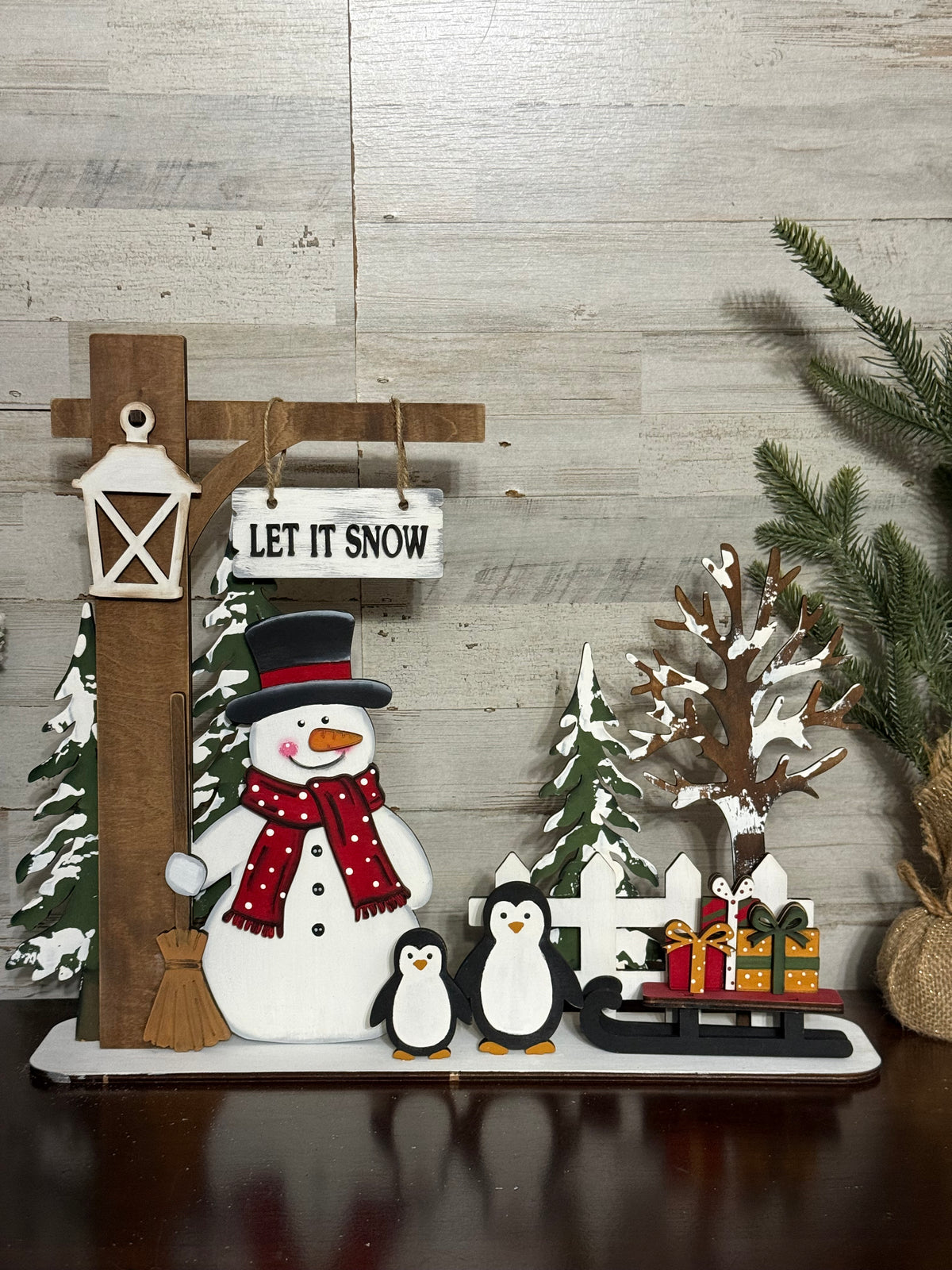 Snowman and Friends woodland scene ☃️❄️⛄️
