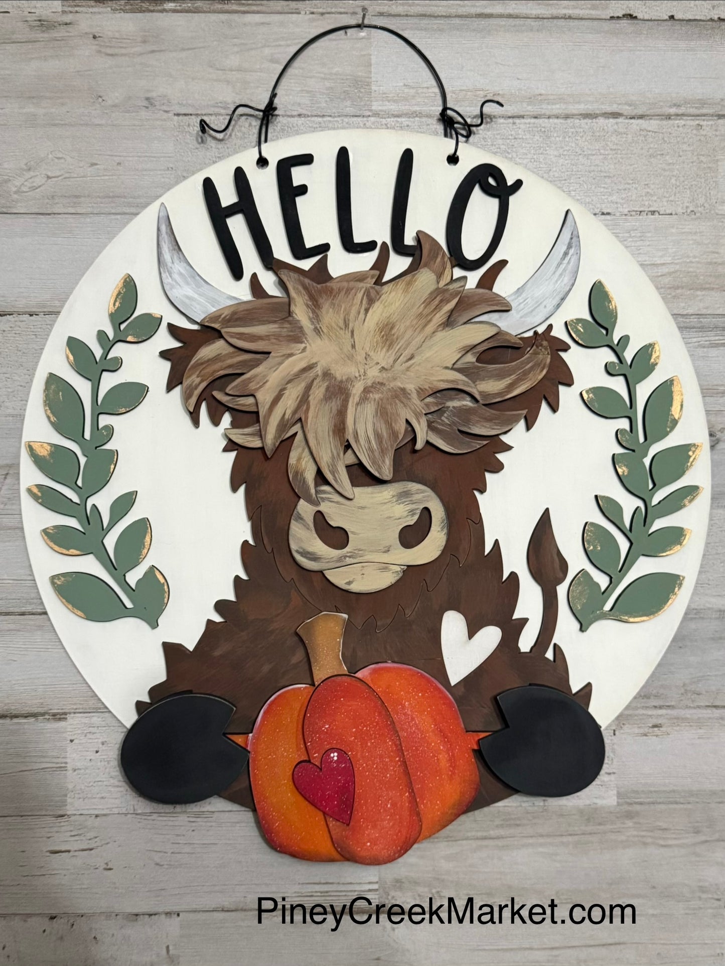 Highland Cow interchangeable door/wall hanger!