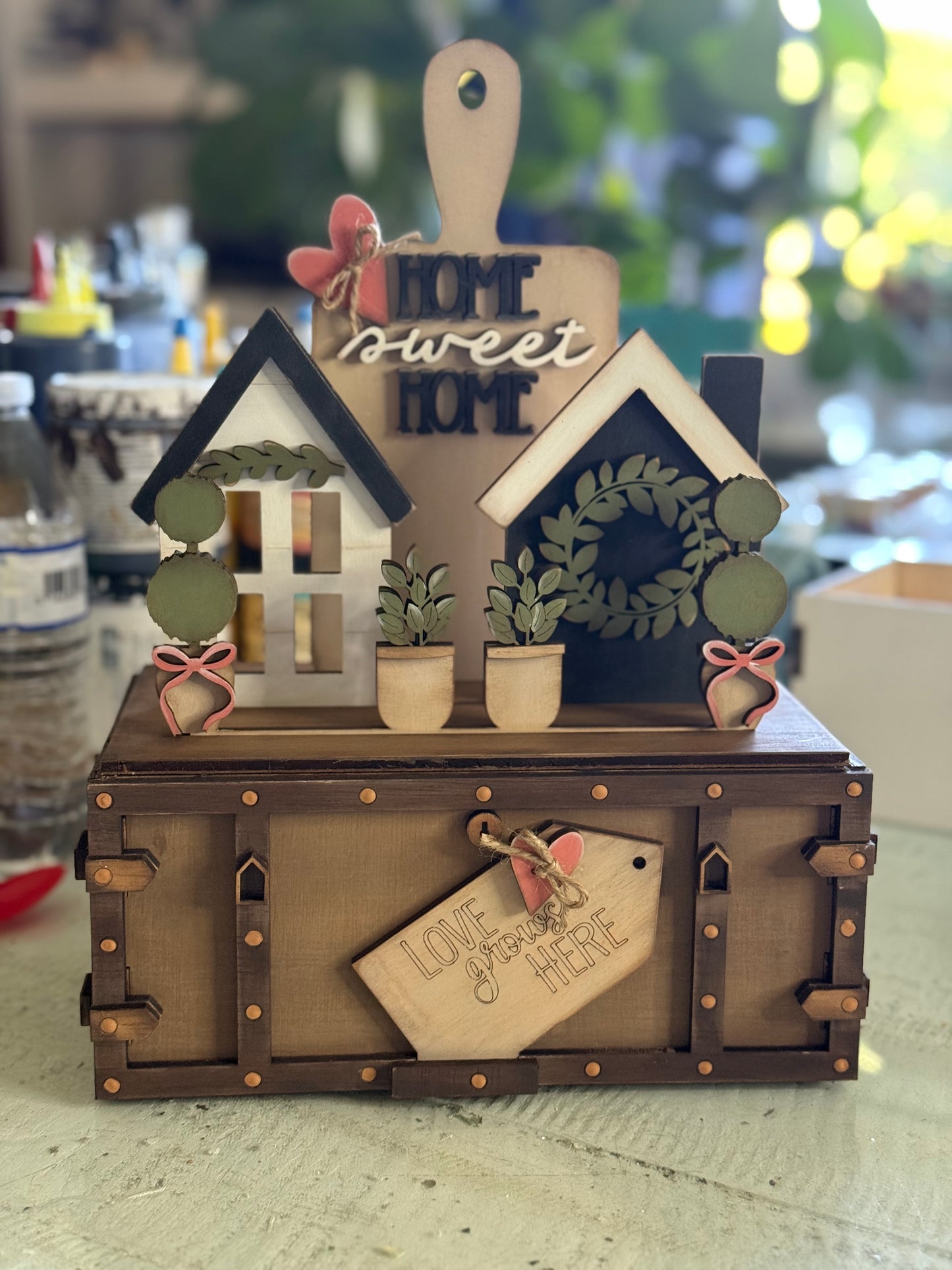 NEW Vintage trunk and Home Sweet Home insert! Interchange 🥰