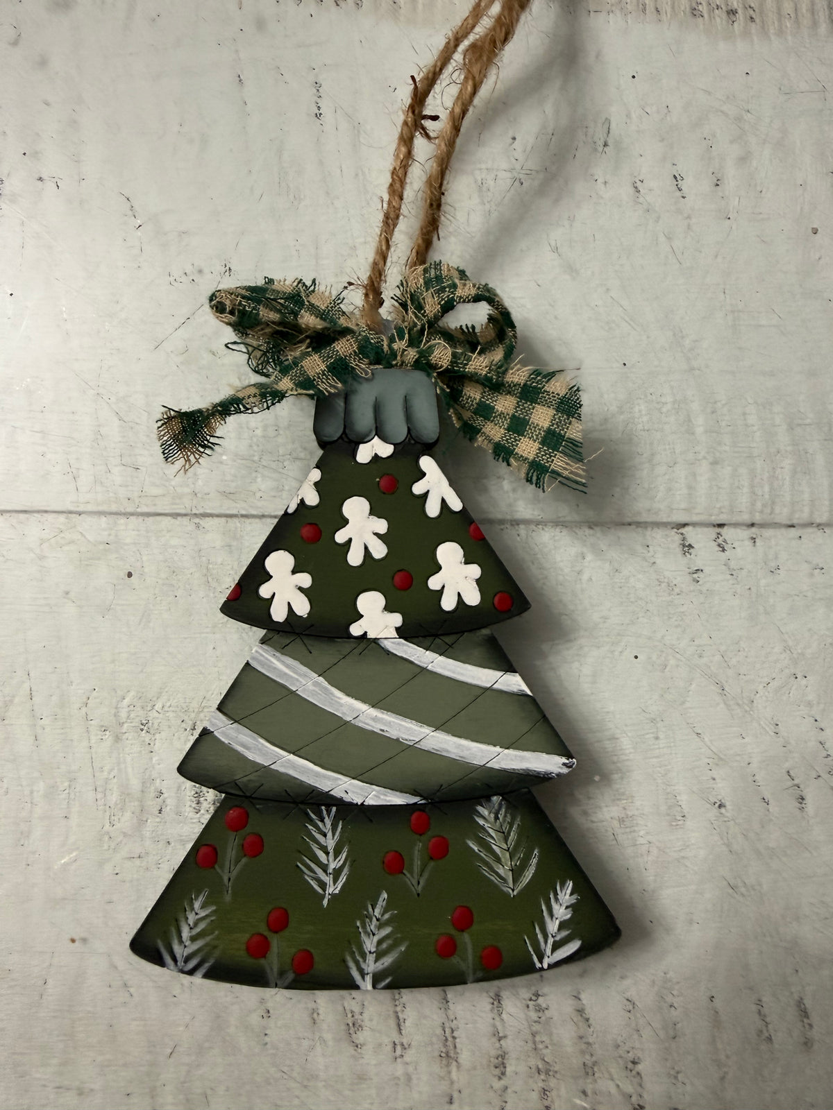 Set of 4 Patchwork Christmas  Ornaments