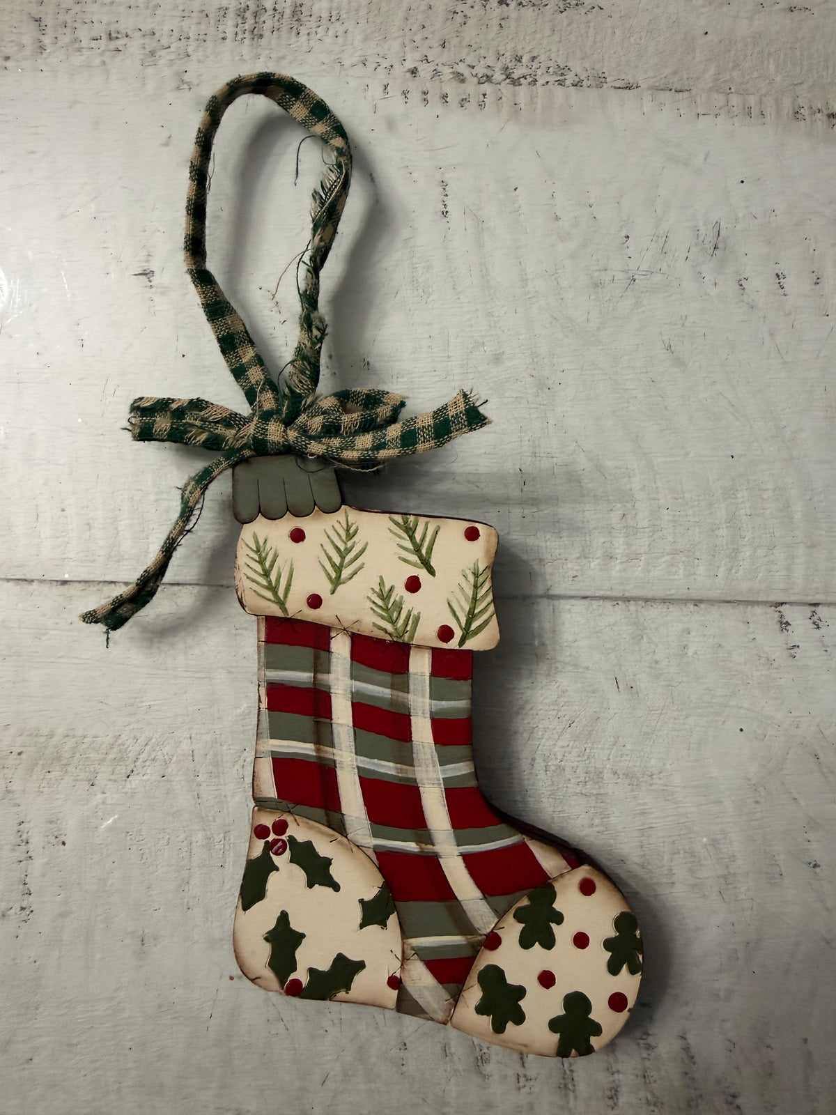 Set of 4 Patchwork Christmas  Ornaments