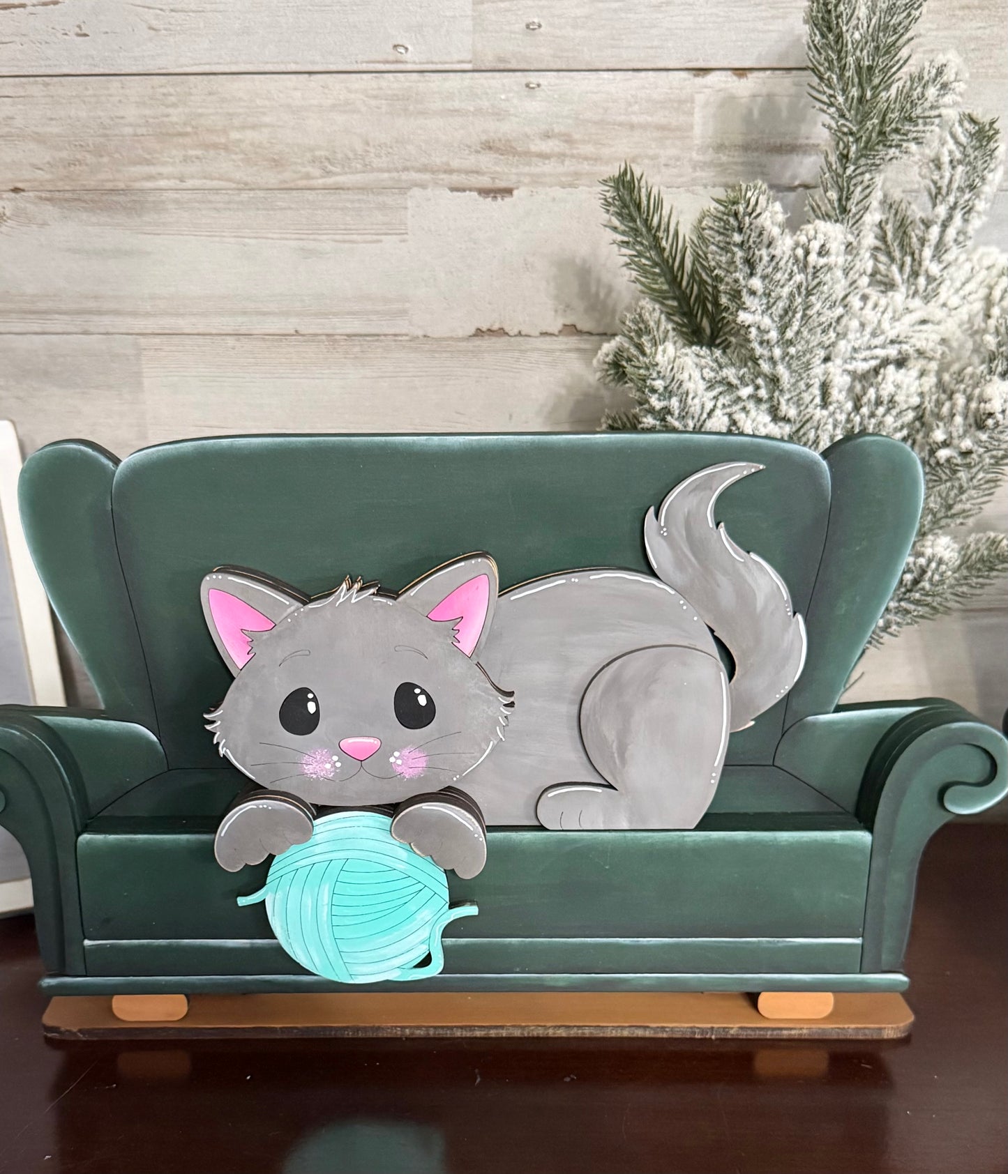 Couch or Sofa fits 2 small shelf sitters or one fat Cat 😘