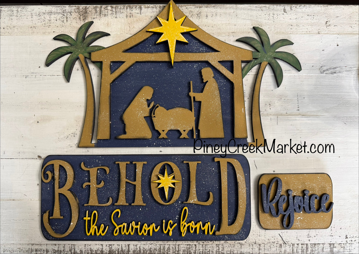 Vintage Truck (table top kit or hanging)add-on fits 12 inch truck Behold the Savior is born!