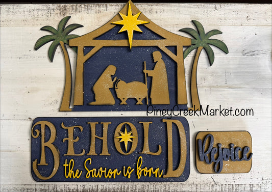 Vintage Truck (table top kit or hanging)add-on fits 12 inch truck Behold the Savior is born!