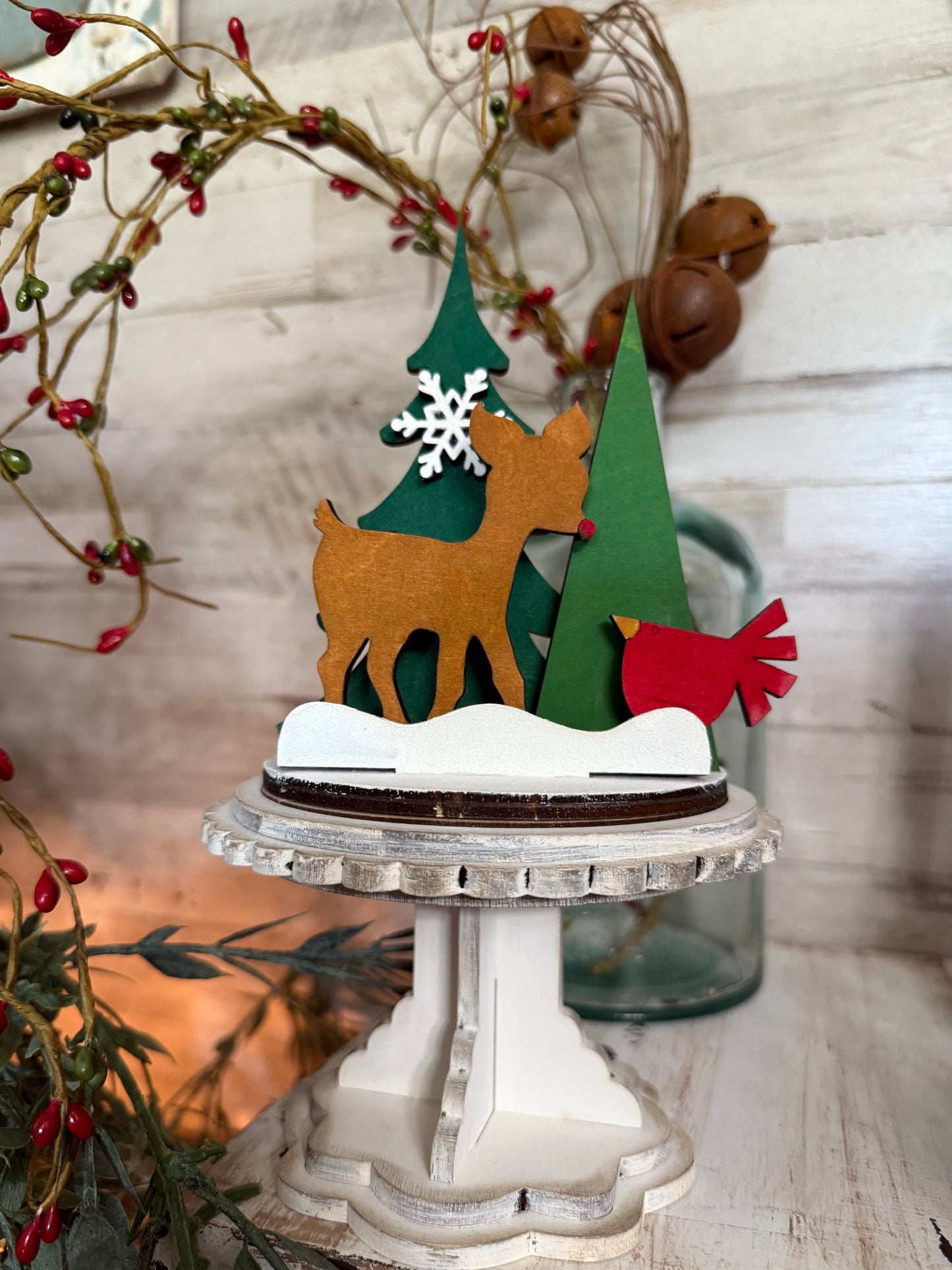 Christmas insert ONLY for small pedestal