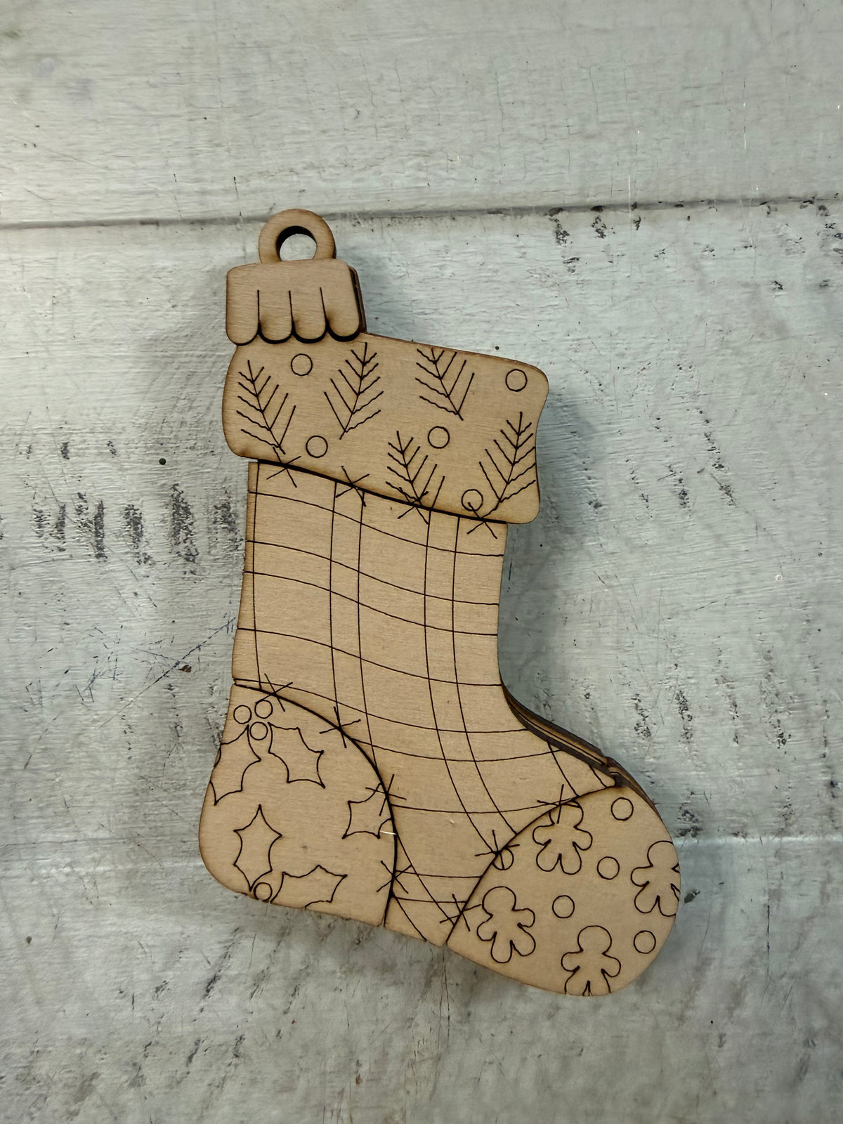 Set of 4 Patchwork Christmas  Ornaments
