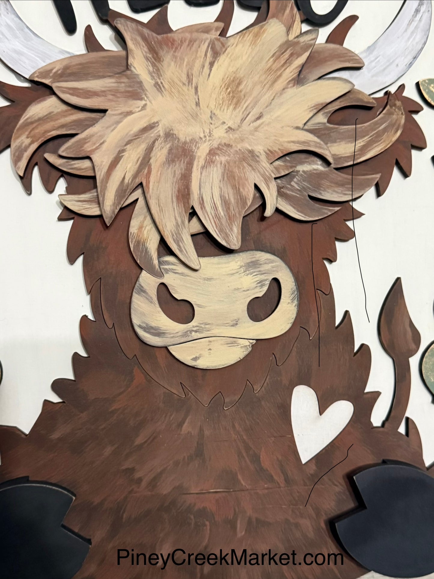 Highland Cow interchangeable door/wall hanger!