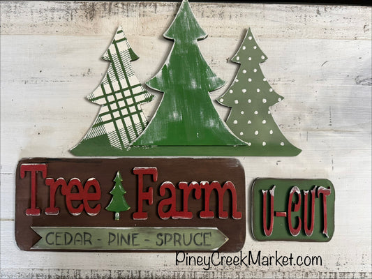 Vintage Truck table top kit add-on fits 12 inch truck Christmas tree Farm