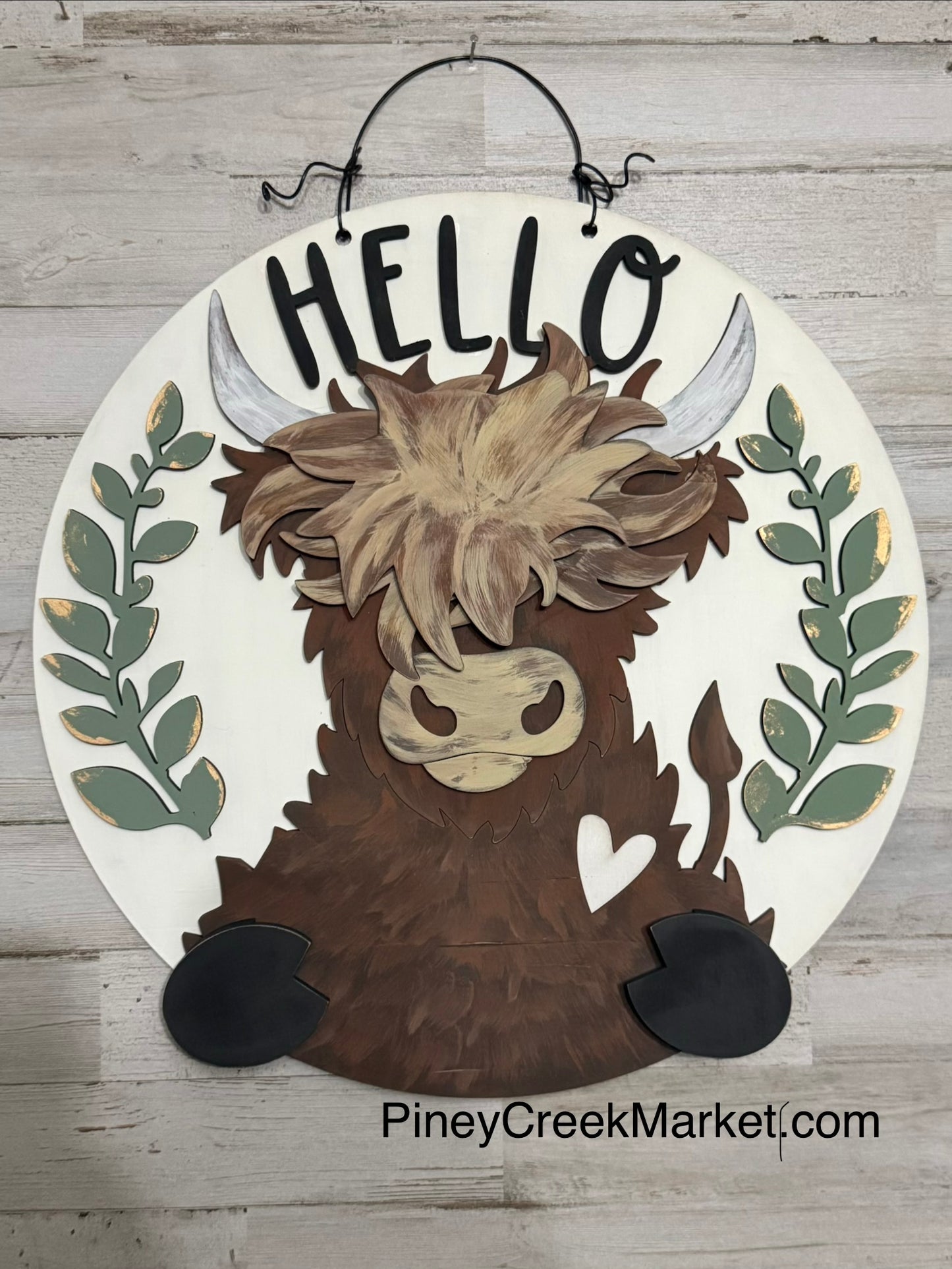 Highland Cow interchangeable door/wall hanger!