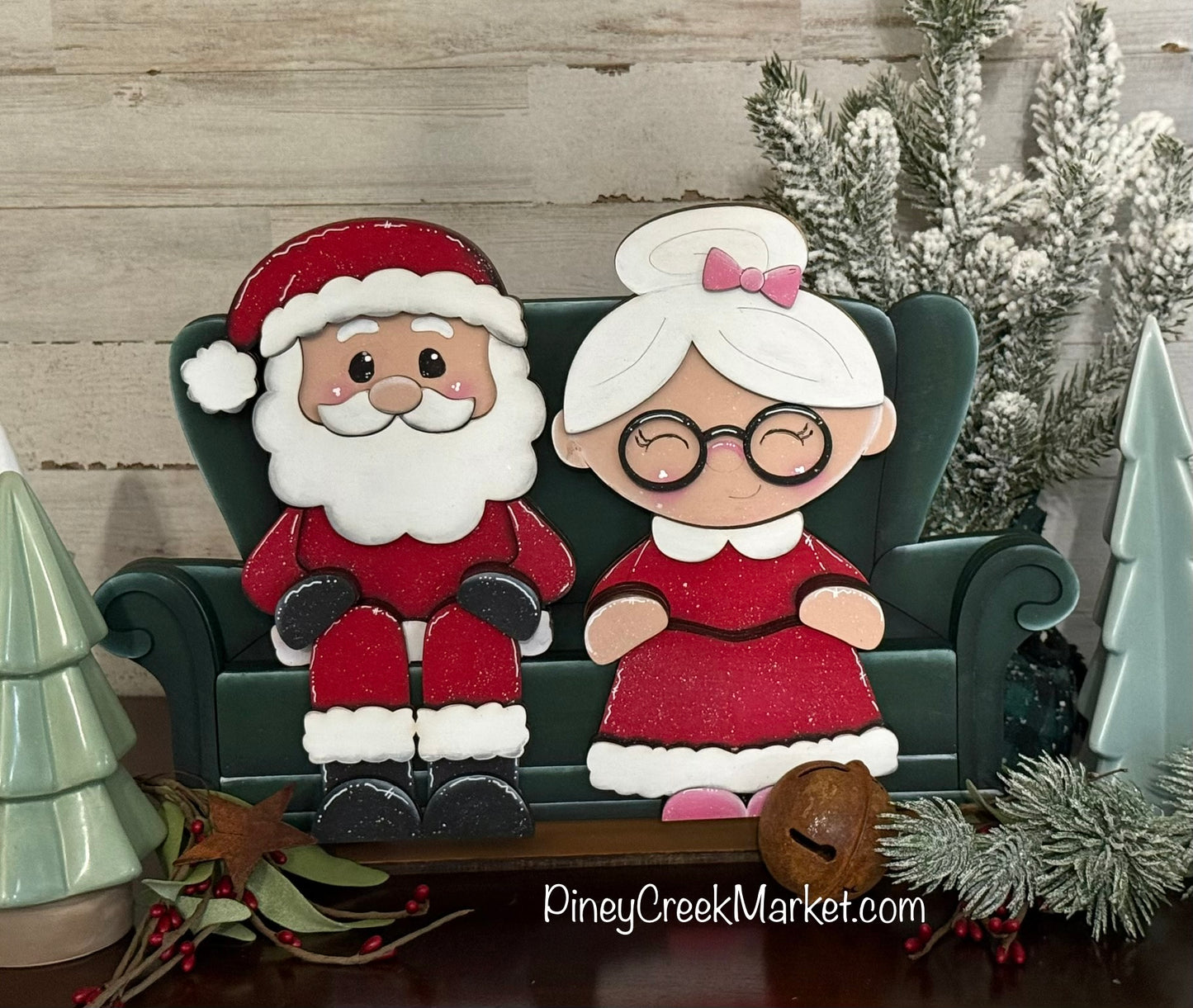 Santa and the Mrs. Claus and the sofa!!! Three piece set!!🎄