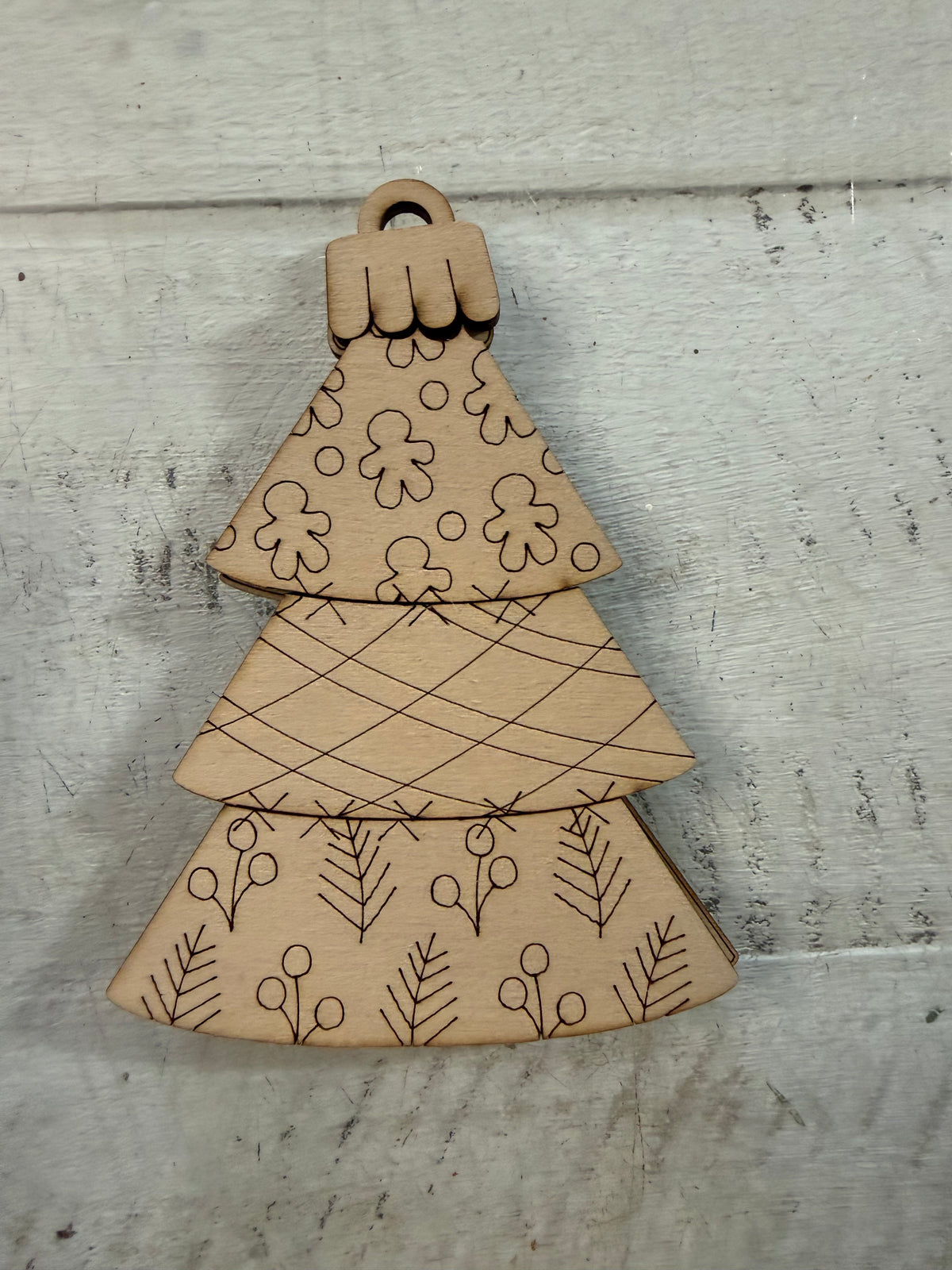 Set of 4 Patchwork Christmas  Ornaments