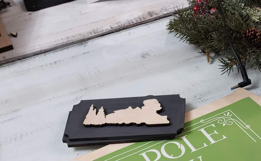 Polar Express wood cutouts AND Magnolia stencil