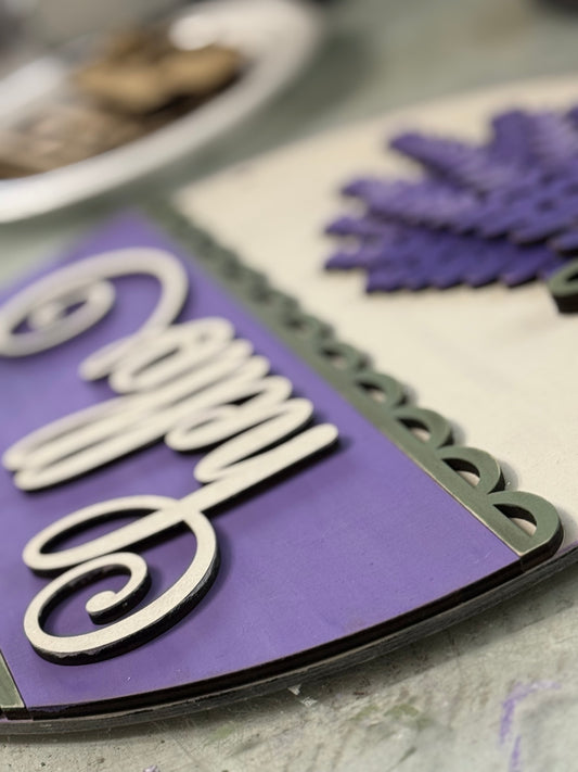 Spring Lavender Door Hanger