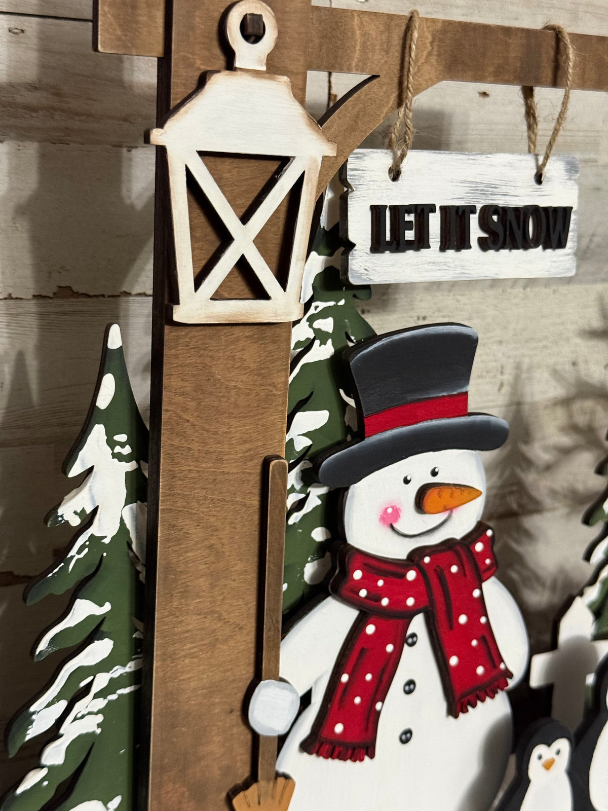 Snowman and Friends woodland scene ☃️❄️⛄️