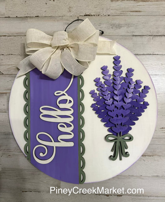 Spring Lavender Door Hanger