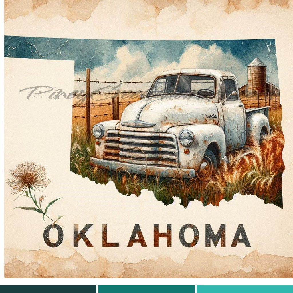 State Oklahoma  #3 Printable Download only