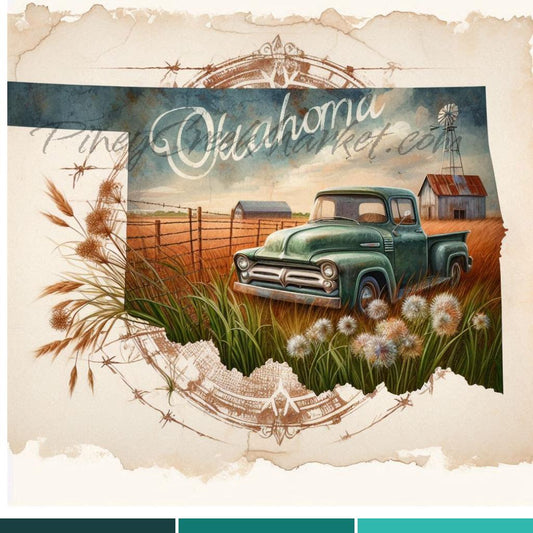 State Oklahoma  #1 Printable Download only